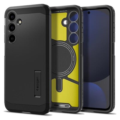 SPIGEN Tough Armor MagFit MagSafe Compatible Case for Galaxy S24 FE Case [Colour:Black]