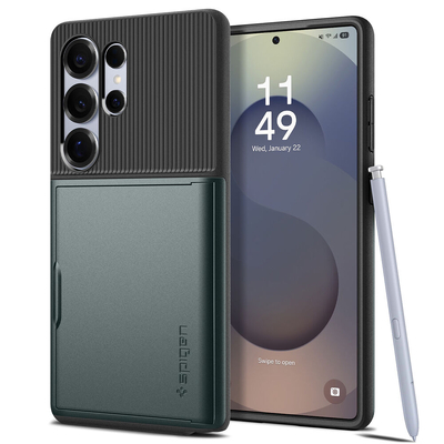 SPIGEN Slim Armor CS for Galaxy S25 Ultra Case [Colour:Abyss Green]