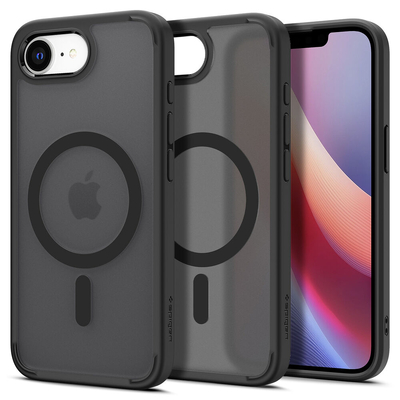 SPIGEN Ultra Hybrid (MagFit) MagSafe Compatible for iPhone 16e Case [Colour:Frost Black]