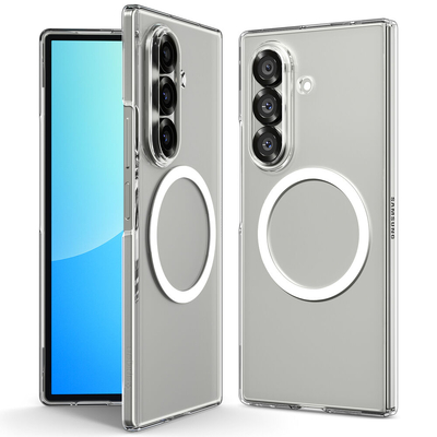 SPIGEN Air Skin (MagFit) MagSafe Compatible for Galaxy Z Fold 7 Case [Colour:Clear Case / White Ring]