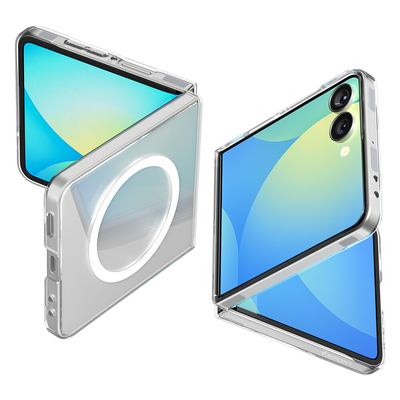 SPIGEN Air Skin (MagFit) MagSafe Compatible for Galaxy Z Flip 7 Case [Colour:Clear Case / White Ring]