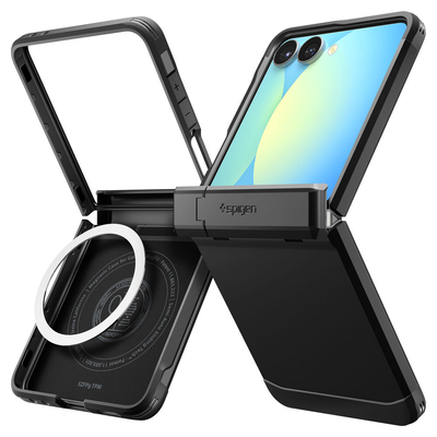 SPIGEN Tough Armor Pro (MagFit) MagSafe Compatible for Galaxy Z Flip 7 Case [Colour:Black]