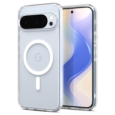 SPIGEN Ultra Hybrid (Pixelsnap Ready) MagSafe Compatible for Google Pixel 10 / Pro Case [Colour:Clear Case / White Ring]