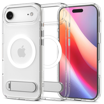 SPIGEN Ultra Hybrid S (MagFit) MagSafe Compatible for iPhone 17 Air Case [Colour:Clear Case / White Ring]