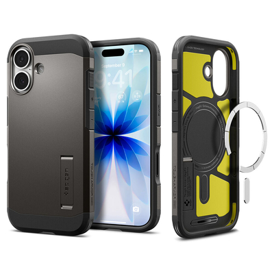 SPIGEN Tough Armor T Camera Control Button Cover (MagFit) MagSafe Compatible for iPhone 17 Case [Colour:Gunmetal]