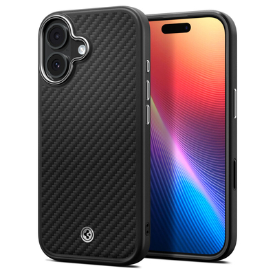 SPIGEN Enzo Aramid T Camera Control Button Cover (MagFit) MagSafe Compatible for iPhone 17 Case [Colour:Black Silver]