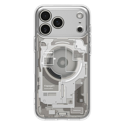 SPIGEN Ultra Hybrid Zero One (MagFit) MagSafe Compatible for iPhone 17 Pro Max Case [Colour:Zero One Natural Titanium]