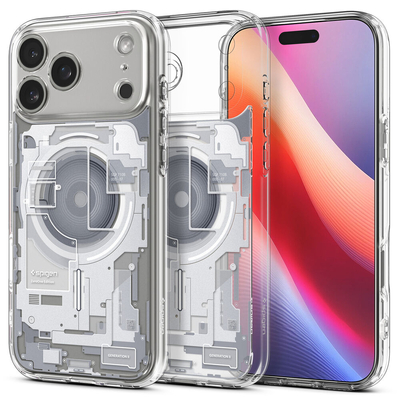 SPIGEN Ultra Hybrid Zero One (MagFit) MagSafe Compatible for iPhone 17 Pro Case [Colour:Zero One White]