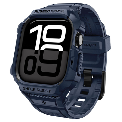 SPIGEN Rugged Armor Pro 2 for Apple Watch Series 11 / 10 46mm Wristband Case [Colour:Navy Blue]