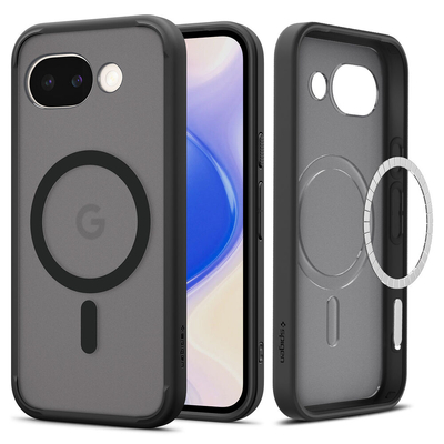 SPIGEN Ultra Hybrid (MagFit) Compatible with Pixelsnap / MagSafe Accessories for Google Pixel 10a Case [Colour:Frost Black]