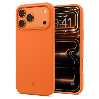 SPIGEN Silicone Fit (MagFit) MagSafe Compatible for iPhone 17 Pro Max Case [Colour:Cosmic Orange]