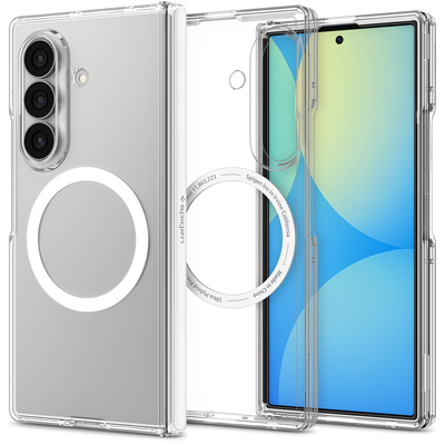 SPIGEN Ultra Hybrid Pro (MagFit) MagSafe Compatible for Galaxy Z Fold 8 Ultra Case [Colour:Clear Case / White Ring]