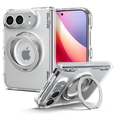 SPIGEN Ultra Hybrid Pro S (MagFit) MagSafe Compatible for iPhone Duo Case [Colour:Clear Case / White Ring]