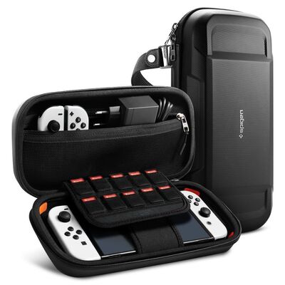 For Nintendo Switch OLED SPIGEN Rugged Armor Pro Pouch Case [Colour:Black]
