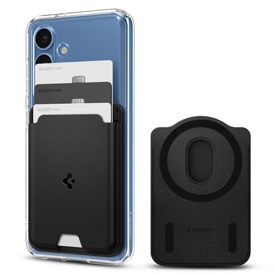 SPIGEN Valentinus (MagFit) MagSafe Compatible for Galaxy S25 Series/S24 FE/Ultra/S23 FE/Pixel MagSafe Case/iPhone Wallet Card Holder [Colour:Black]