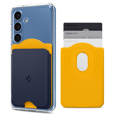 SPIGEN Nano Pop (MagFit) MagSafe Compatible for Galaxy S25 Series/S24 FE/Plus/Ultra/Pixel MagSafe Case/iPhone Card Holder [Colour:Blueberry Navy]