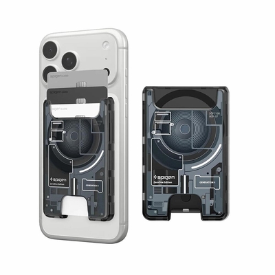 SPIGEN Ultra Hybrid (MagFit) Wallet MagSafe Compatible for MagSafe Case / iPhone / Pixelsnap [Colour:Zero One Black]