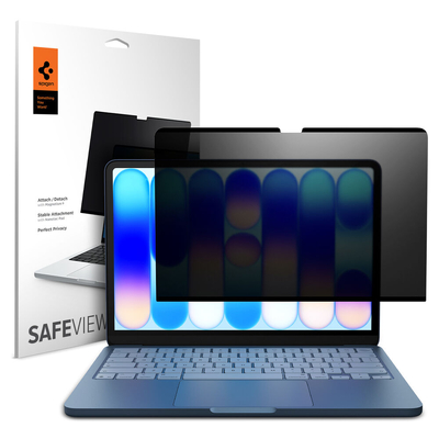 SPIGEN Safe View Magnetic Detachable Privacy Filter for MacBook Neo 13-inch 2026 Screen Protector [Colour:Black]