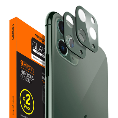 iPhone 11 Pro / Pro Max Camera Lens Protector Genuine Spigen GLAStR Tempered Glass 2PCS [Colour:Midnight Green]