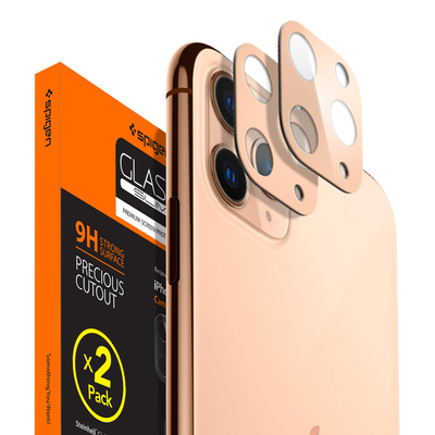 iPhone 11 Pro / Pro Max Camera Lens Protector Genuine Spigen GLAStR Tempered Glass 2PCS [Colour:Gold]