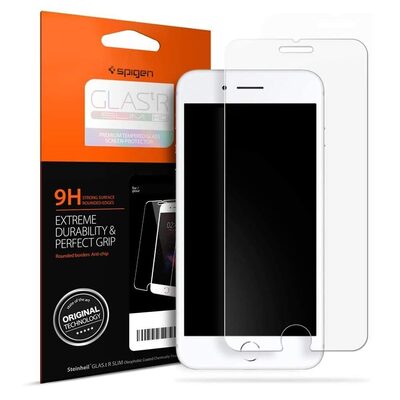 SPIGEN GLAS.tR Slim Glass Screen Protector for iPhone SE 2022 / SE 2020 / 8 / 7 [Colour:Clear]