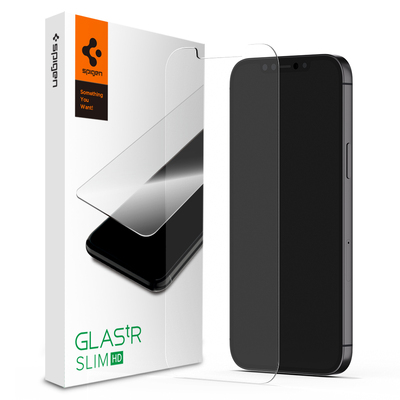 Genuine SPIGEN Glas.tR HD Slim Tempered Glass for Apple iPhone 12 Pro Max (6.7-inch) Screen Protector [Colour:Clear]