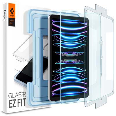 SPIGEN EZ Fit GLAS.tR Slim 1PC Glass Screen Protector for iPad Pro 11 (2022/2021/2020/2018) / iPad Air 10.9 (2022/2020) [Colour:Clear]