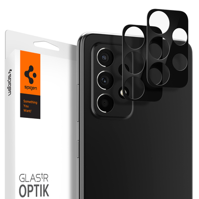 SPIGEN Glas.tR Optik Lens Screen Protector 2 PCS for Galaxy A52 / A52 5G / A52s 5G [Colour:Black]