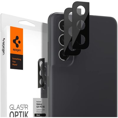 SPIGEN GLAS.tR Optik Lens Screen Protector 2 PCS for Galaxy S21 FE /5G [Colour:Black]