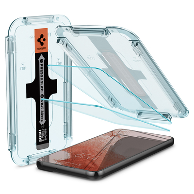 SPIGEN GLAS.tR EZ Fit Slim 2PCS Glass Screen Protector for Galaxy S22 [Colour:Clear]