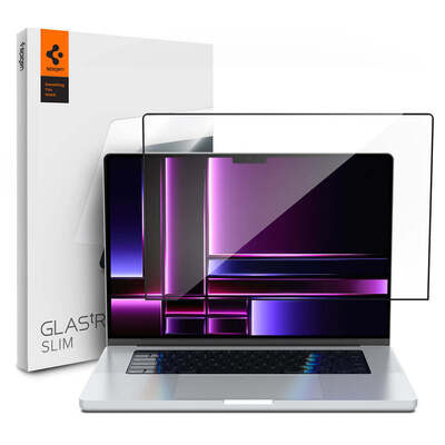 SPIGEN GLAS.tR Slim Glass for MacBook Pro 16-inch Screen Protector 2024/2023/2021 (M1/M2/M3/M4) [Colour:Clear]