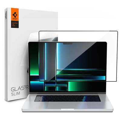 SPIGEN GLAS.tR Slim Glass for MacBook Pro 14-inch Screen Protector 2024/2023/2021 (M1/M2/M3/M4) [Colour:Clear]