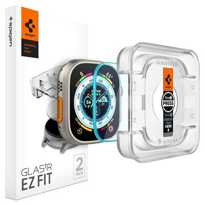 SPIGEN Glas.tR EZ Fit Glass Screen Protector 2PCS for Apple Watch Ultra 2 / 1 (49mm) [Colour:Clear]