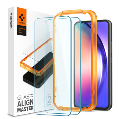 SPIGEN GLAS.tR AlignMaster 2PCS Glass Screen Protector for Galaxy A54 5G [Colour:Clear]