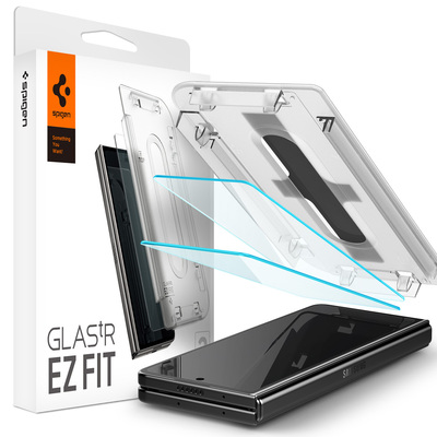 SPIGEN Glas.tR EZ Fit 2PCS Glass Front Screen Protector for Samsung Galaxy Z Fold 5 [Colour:Clear]