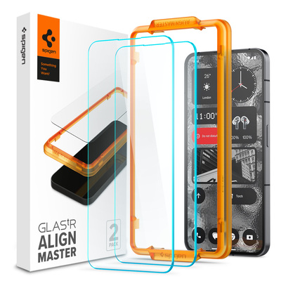 SPIGEN GLAS.tR AlignMaster 2PCS Glass Screen Protector for Nothing Phone (2) [Colour:Clear]