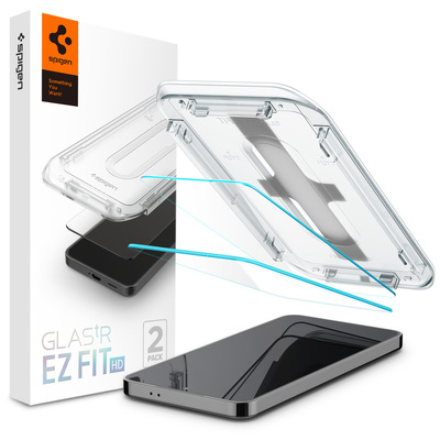 SPIGEN GLAS.tR EZ Fit HD 2PCS Glass for Galaxy S25 Plus/ Galaxy S24 Plus Screen Protector [Colour:Clear]