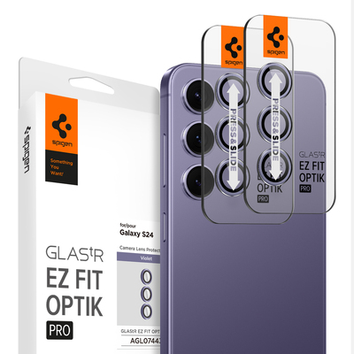 SPIGEN GLAS.tR EZ Fit Optik Pro 2PCS Glass Lens Protector for Galaxy S24 / S23 / S23 Plus [Colour:Violet]