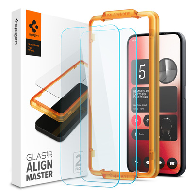 SPIGEN Glas.tR AlignMaster 2 Pcs Glass Screen Protector for Nothing Phone (2a) [Colour:Clear]