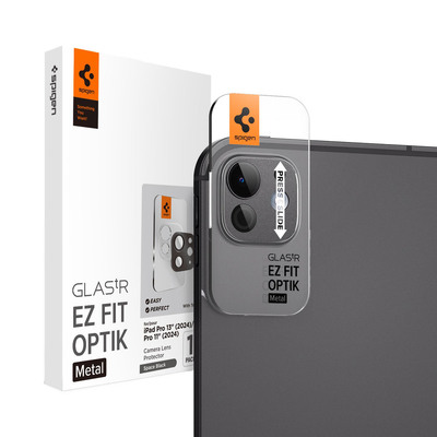 SPIGEN GLAS.tR EZ Fit Optik Pro Glass for iPad Pro 13-inch M4 (2024) / 11-inch M4 (2024) Camera Lens Protector [Colour:Space Black]