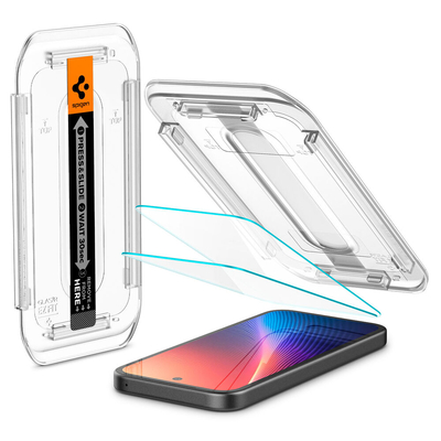 SPIGEN GLAS.tR EZ Fit 2PCS Glass for Google Pixel 9a Screen Protector [Colour:Clear]