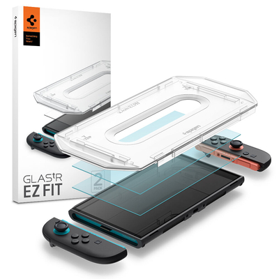 SPIGEN GLAS.tR EZ Fit 2PCS Glass for Nintendo Switch 2 Screen Protector [Colour:Clear]