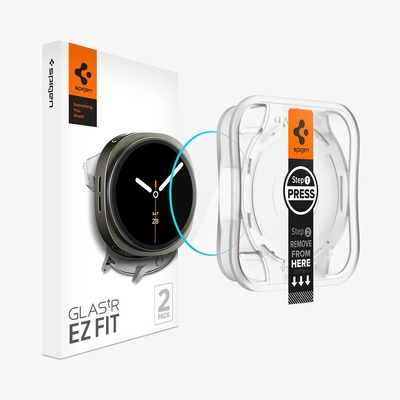 SPIGEN Glas.tR EZ Fit 2 Pcs for Galaxy Watch 8 40mm Glass Screen Protector [Colour:Clear]