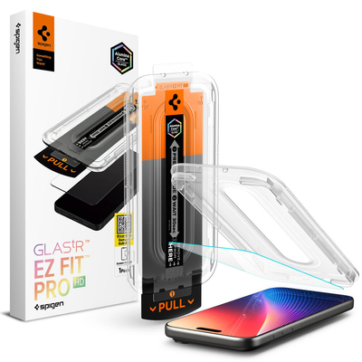 SPIGEN EZ Fit Pro HD Glass for iPhone 17/17 Pro/16 Pro Screen Protector [Colour:Clear]