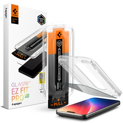 SPIGEN EZ Fit Pro HD Privacy Glass for iPhone 17/17 Pro/16 Pro Screen Protector [Colour:Black]