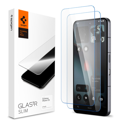 SPIGEN GLAS.tR Slim 2PCS Glass for Nothing Phone (3) Screen Protector [Colour:Clear]