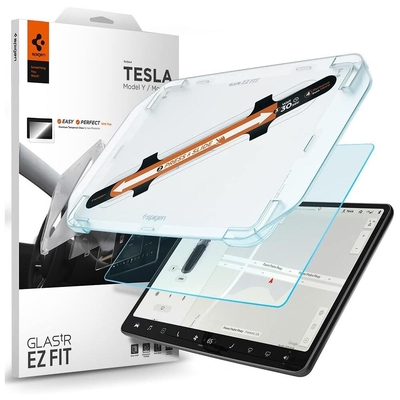 SPIGEN GLAS.tR EZ Fit Glass for Tesla Model 3 Highland (2024 - 2026) / Model Y Juniper (2025 - 2026) 15.4" Screen Protector [Colour:Black]