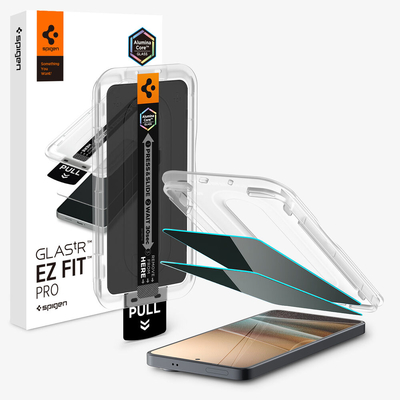 SPIGEN GLAS.tR EZ Fit Pro Privacy 2PCS for Galaxy S26 Plus Screen Protector [Colour:Black]