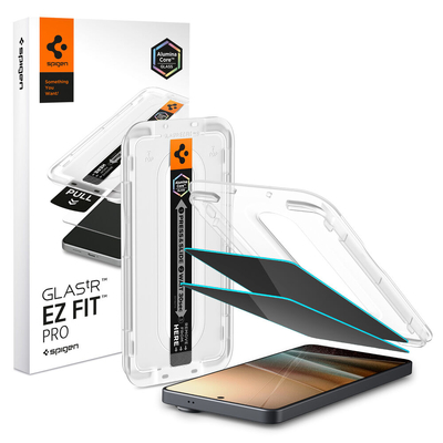 SPIGEN GLAS.tR EZ Fit Pro Privacy 2PCS for Galaxy S26 Screen Protector [Colour:Black]