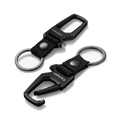 SPIGEN Carabiner with Keyring for Universal 2 PCS [Colour:Black]